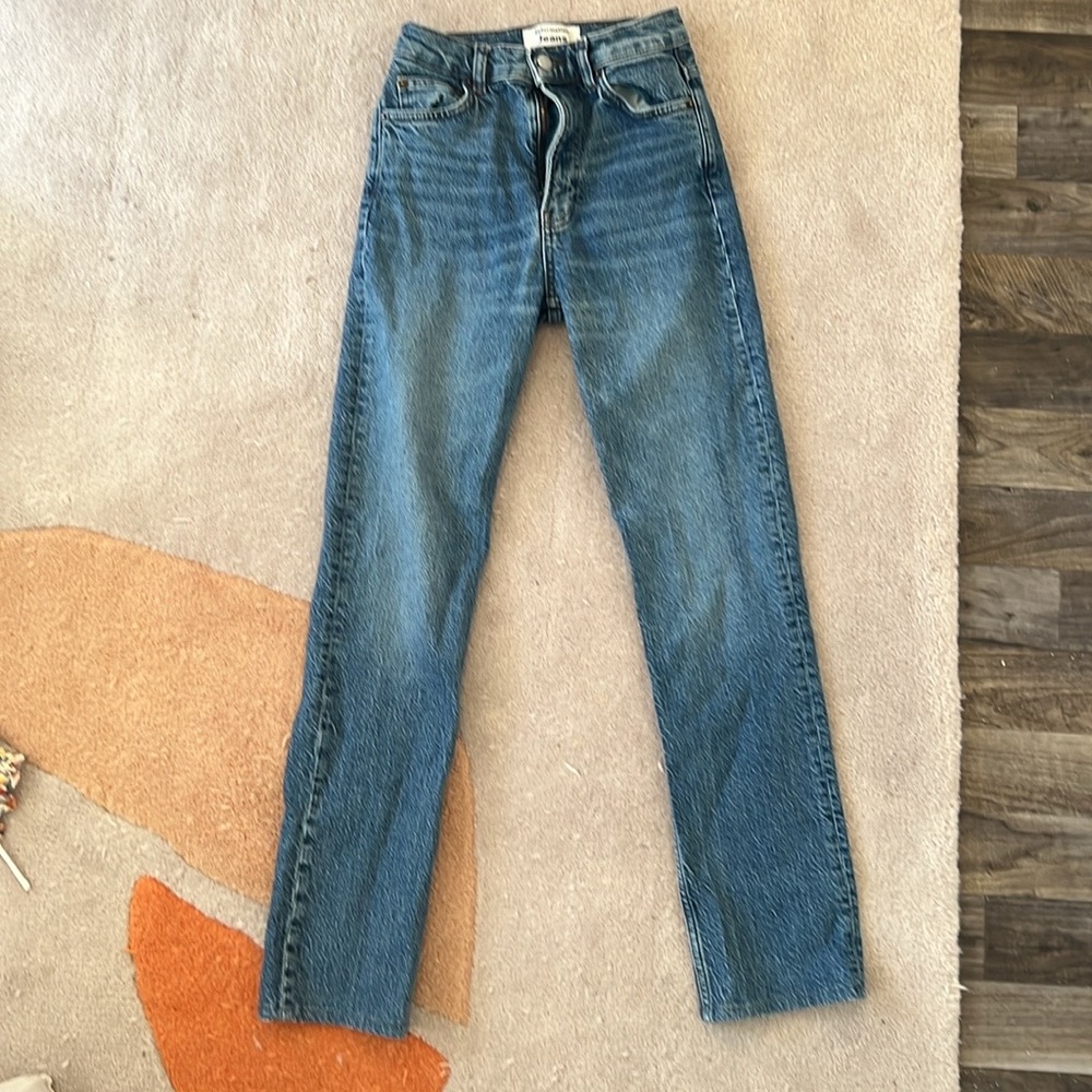 reformation high waisted cynthia jeans size 23